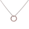 Circle of life Pendant set in Rose Gold with Pink Diamonds from the Argyle mine on white gold chain