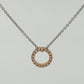 Circle of life Pendant set in Rose Gold with Pink Diamonds from the Argyle mine on white gold chain