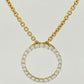 Circle of life Pendant set in Yellow Gold with White Diamonds