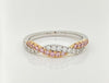 Double Row Twist Ring set in Rose and White Gold with Pink and White Diamonds