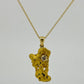Gold Nugget Pendant featuring a Champagne Diamond from the Argyle Mine