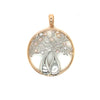 Australian Boab Tree Pendant set in Rose and White Gold with Pink and White Diamonds from the Argyle mine