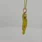 Gold Nugget Pendant featuring a Pink Diamond from the Argyle Mine