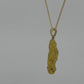 Gold Nugget Pendant featuring a Champagne Diamond from the Argyle Mine