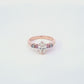 Bespoke Marquise Ring set in Rose Gold with Pink, Blue and White Diamonds from the Argyle mine