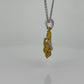 Gold Nugget Pendant embellished with White Gold and White Diamonds Pavé set